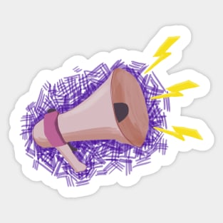 Voice of megaphone Sticker